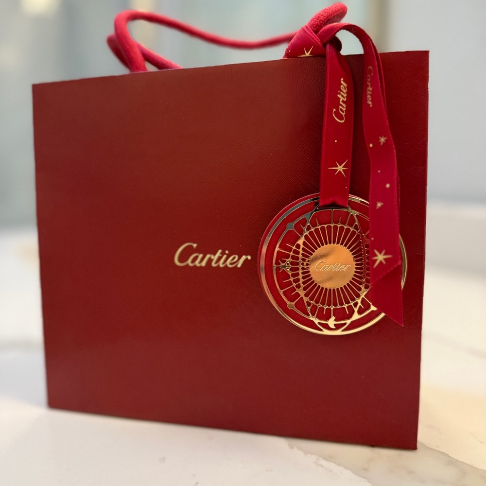 CARTIER Christmas Ornament/Gift Tag and Shopping Bag